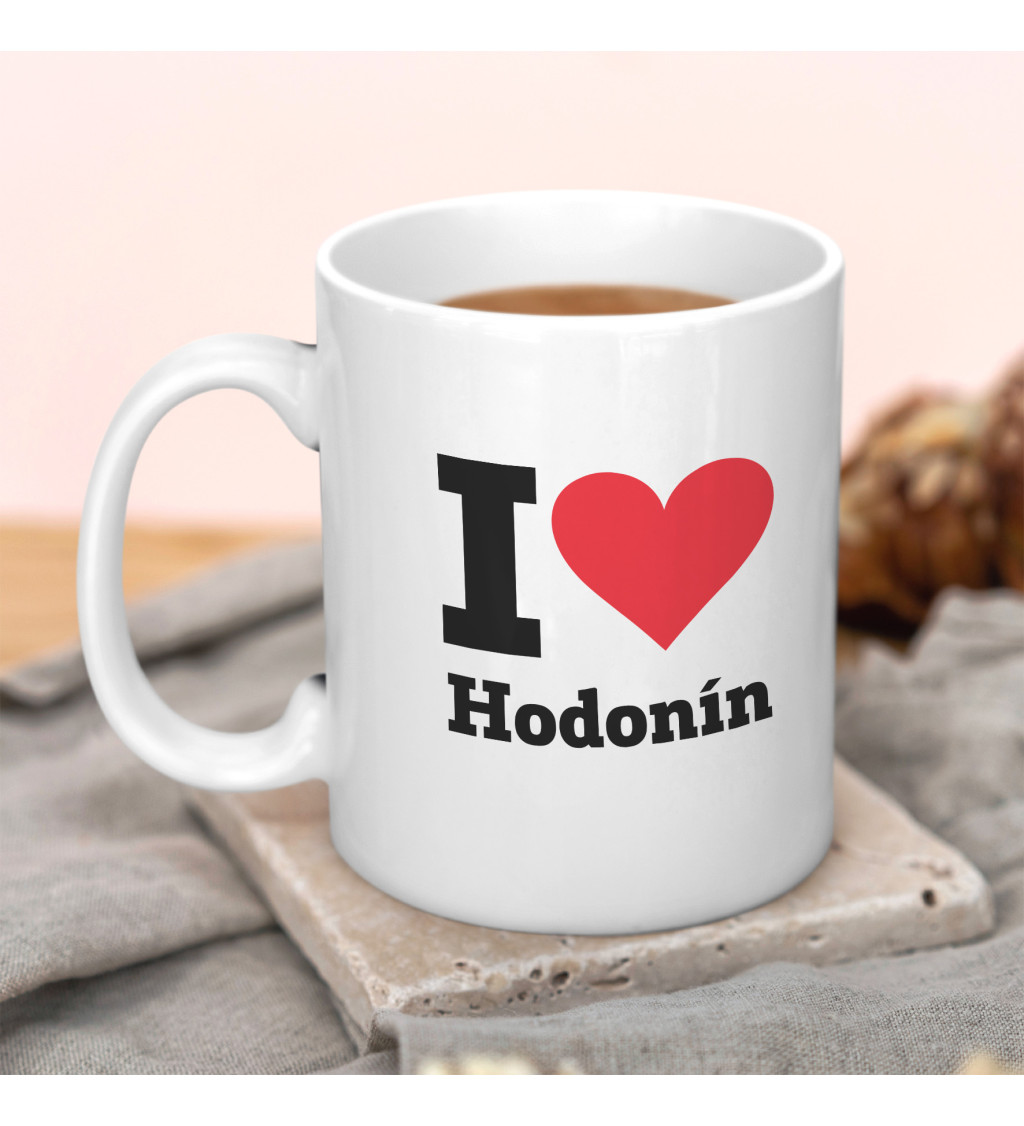 Hrnek s motivem I love Hodonín