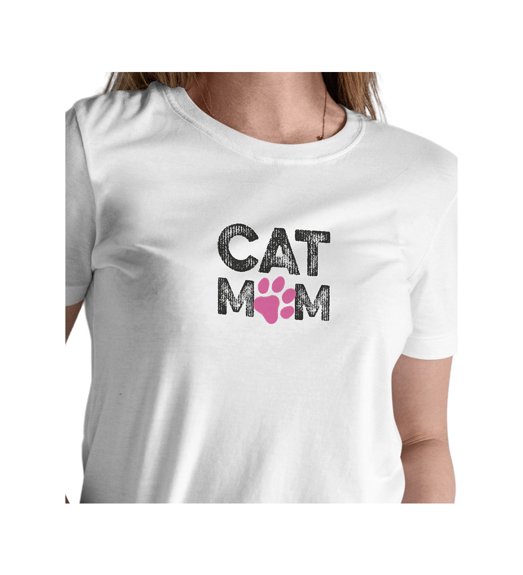 Dámské tričko bílé Best cat mom ever