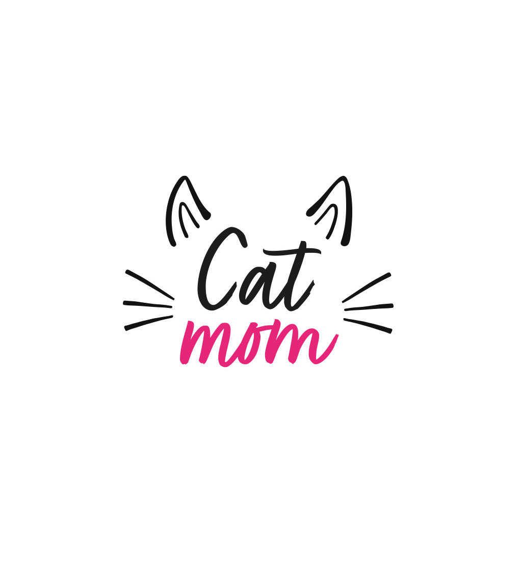 Dámské tričko bílé Cat mom