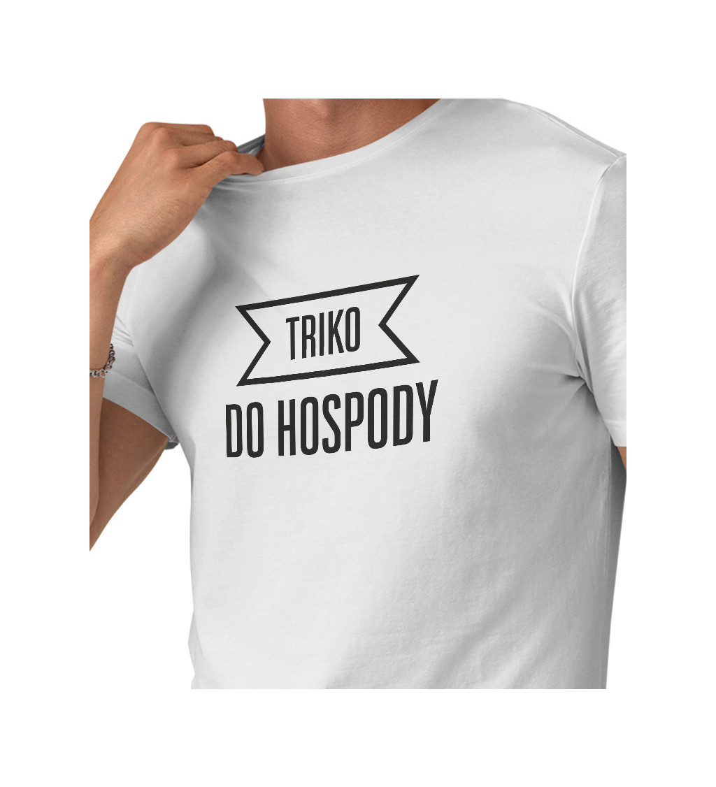 Pánské tričko bílé Triko do hospody