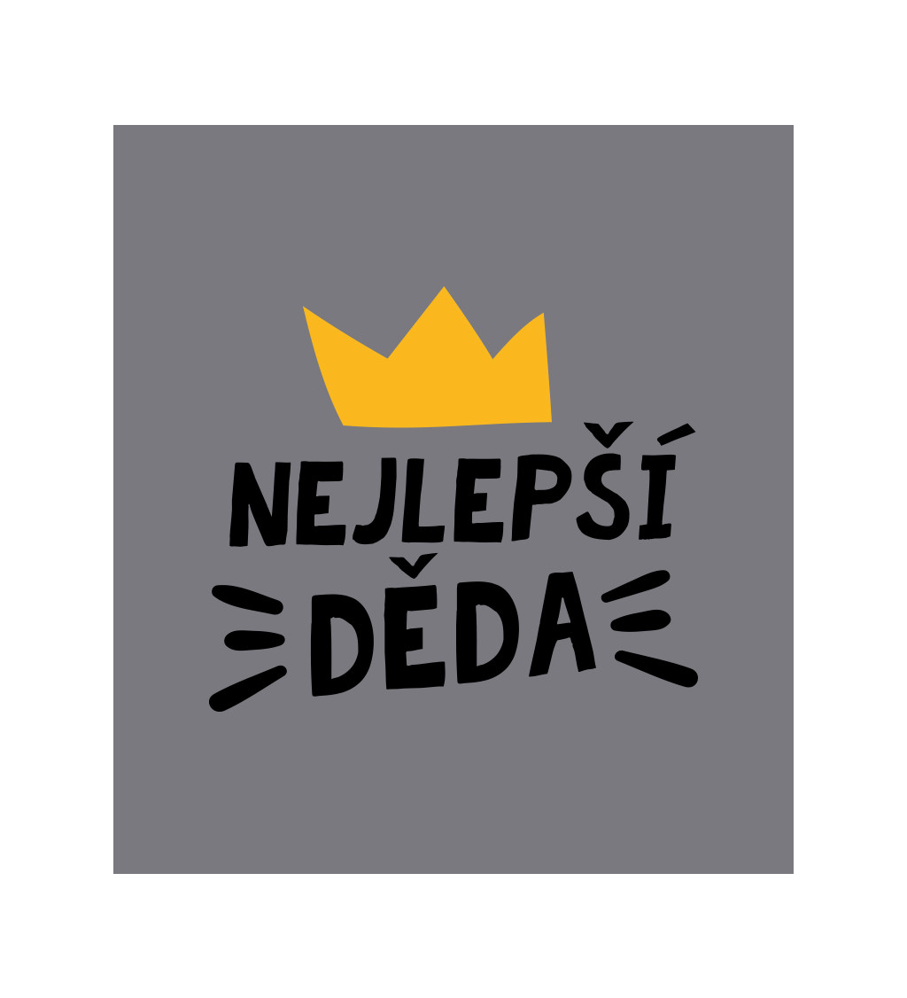 Zástěra šedá nápis - Nejlepší děda