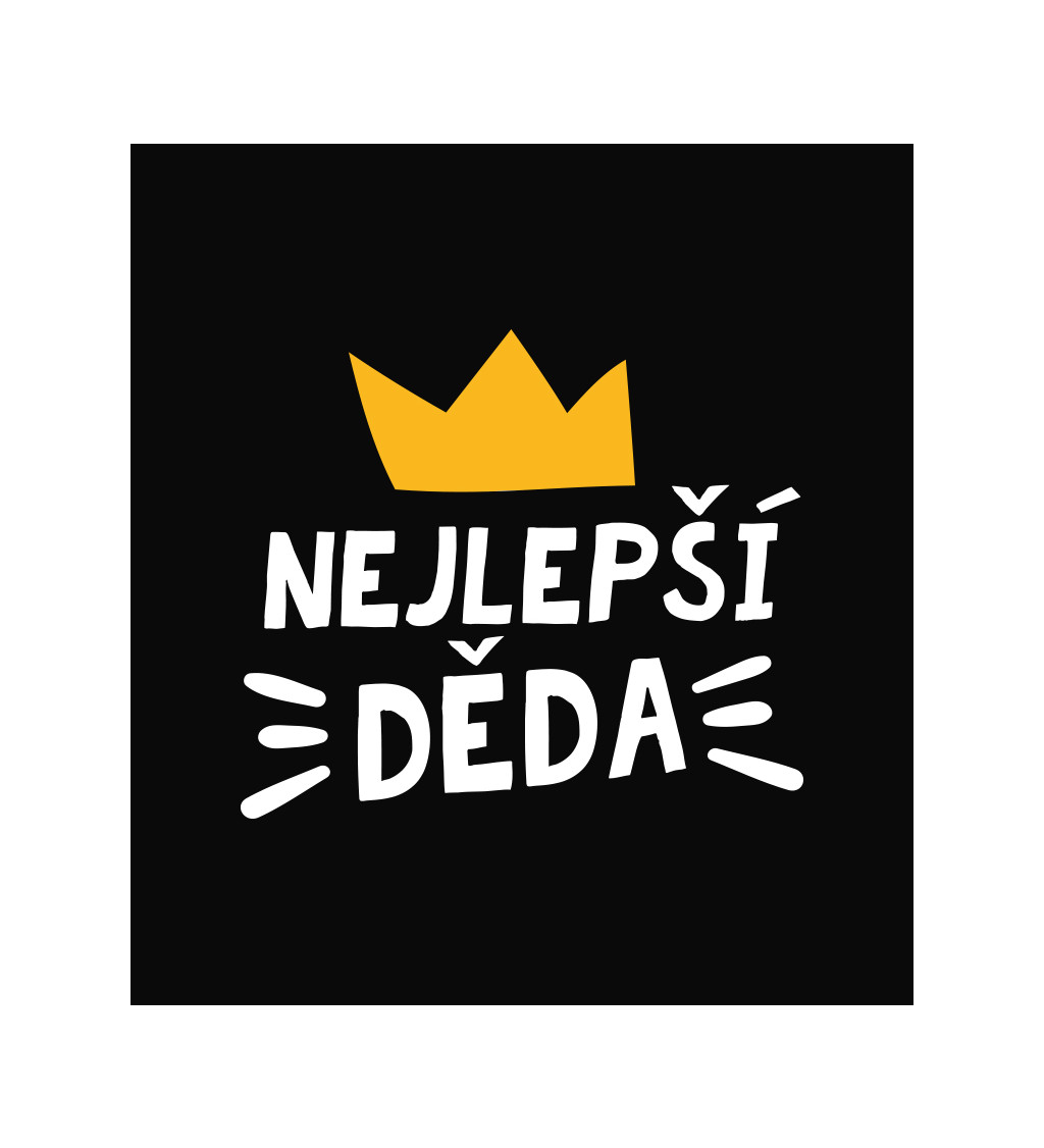 Zástěra černá nápis - Nejlepší děda