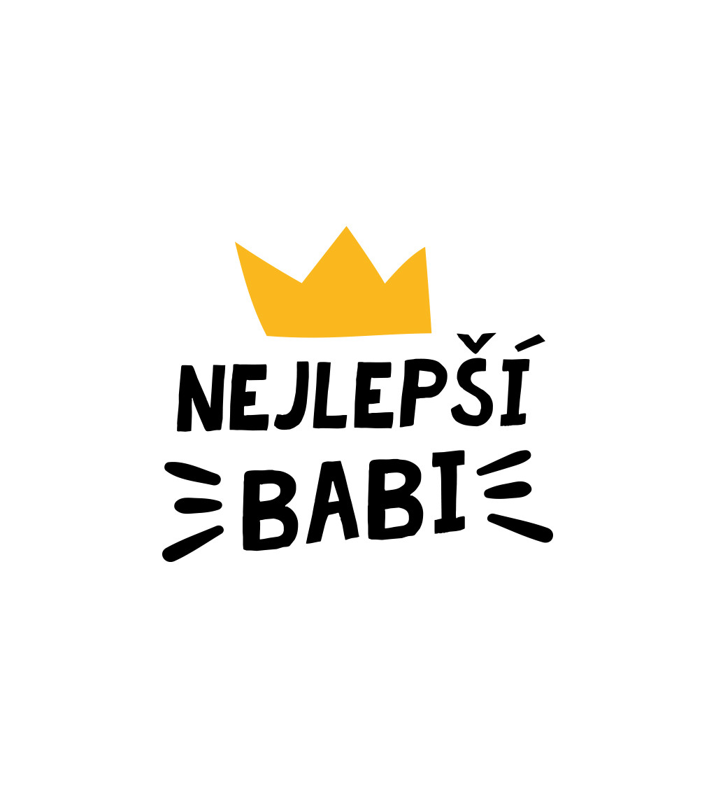 Zástěra bílá nápis - Nejlepší babi