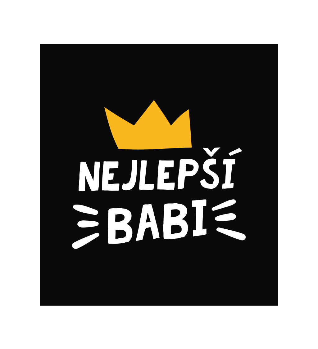 Zástěra černá nápis - Nejlepší babi