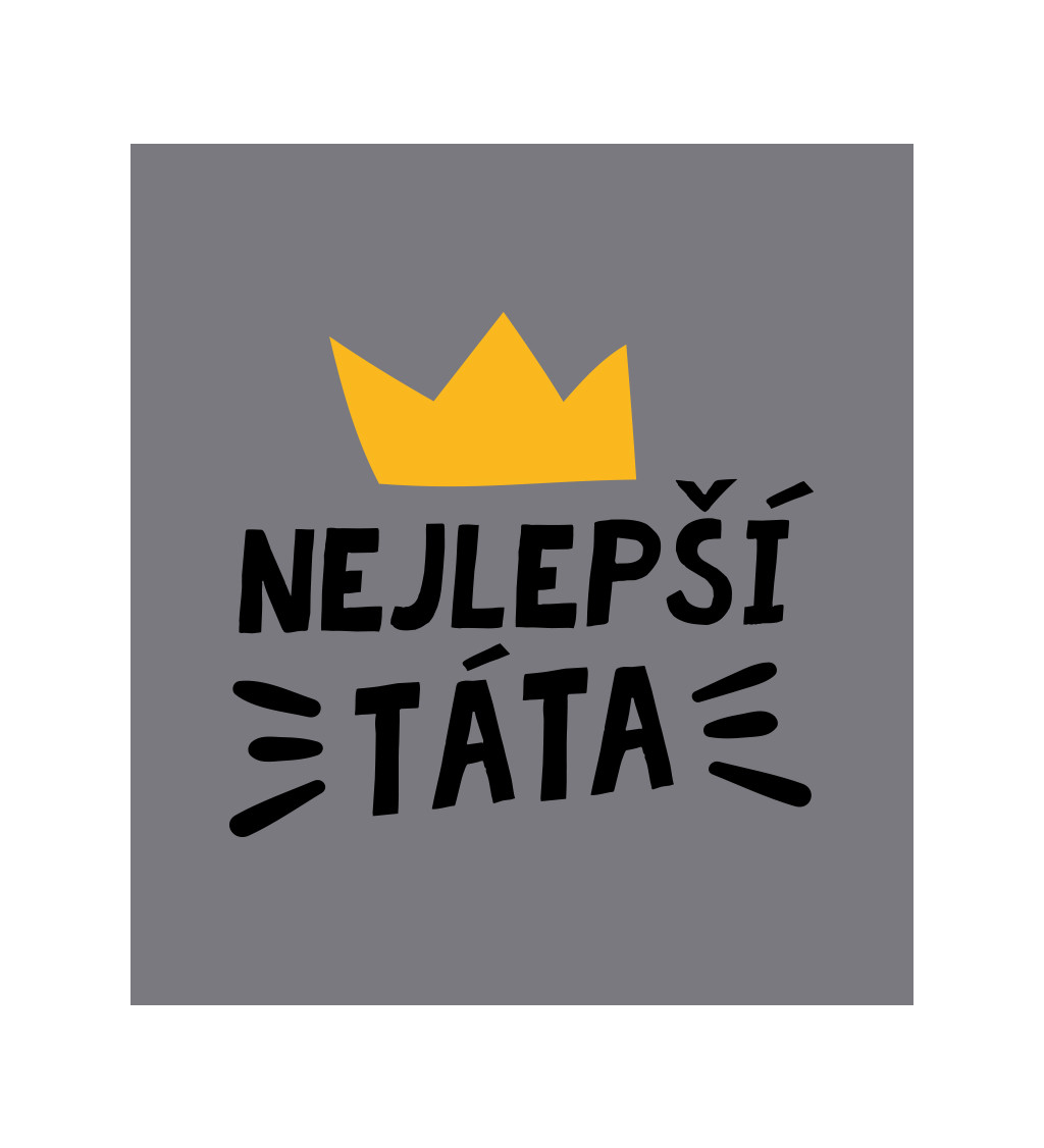 Zástěra šedá nápis - Nejlepší táta