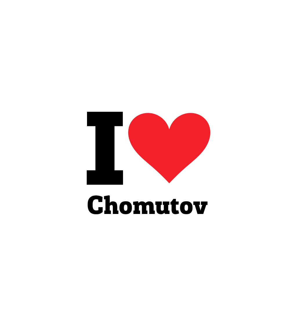 Zástěra bílá nápis - Chomutov