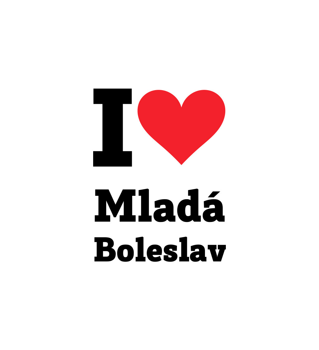 Zástěra bílá nápis - Mladá Boleslav