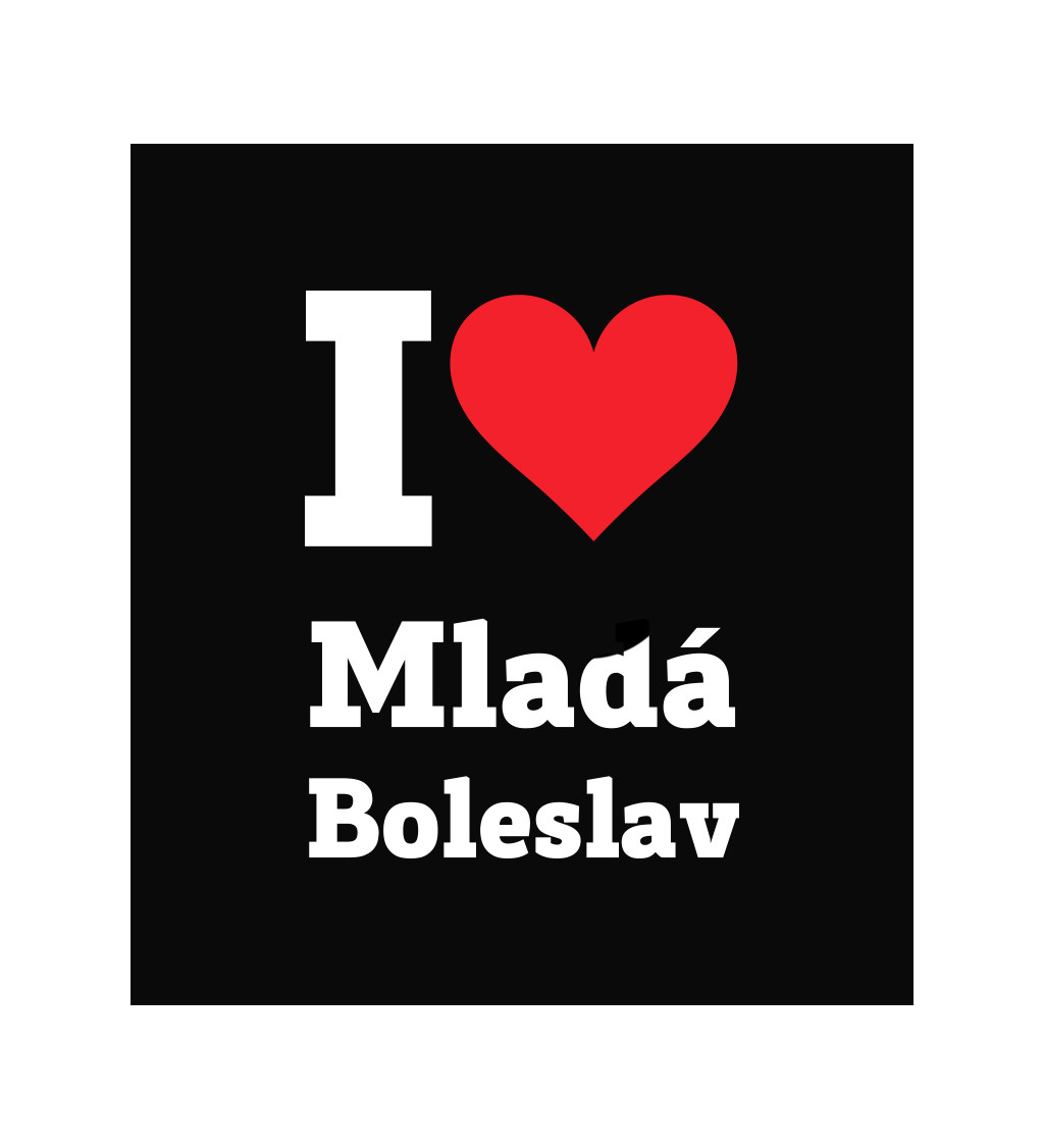 Zástěra černá nápis - Mladá Boleslav