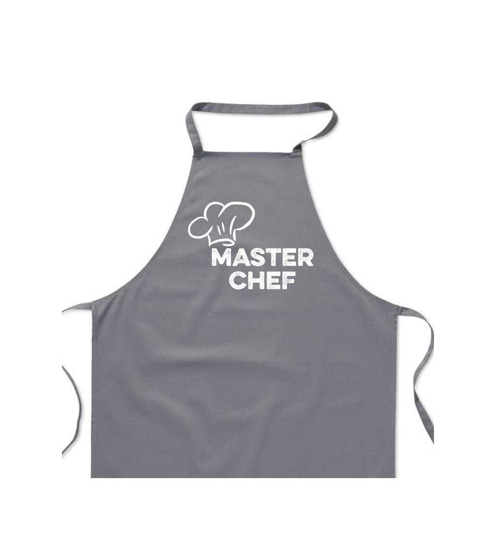Zástěra šedá nápis - Master chef