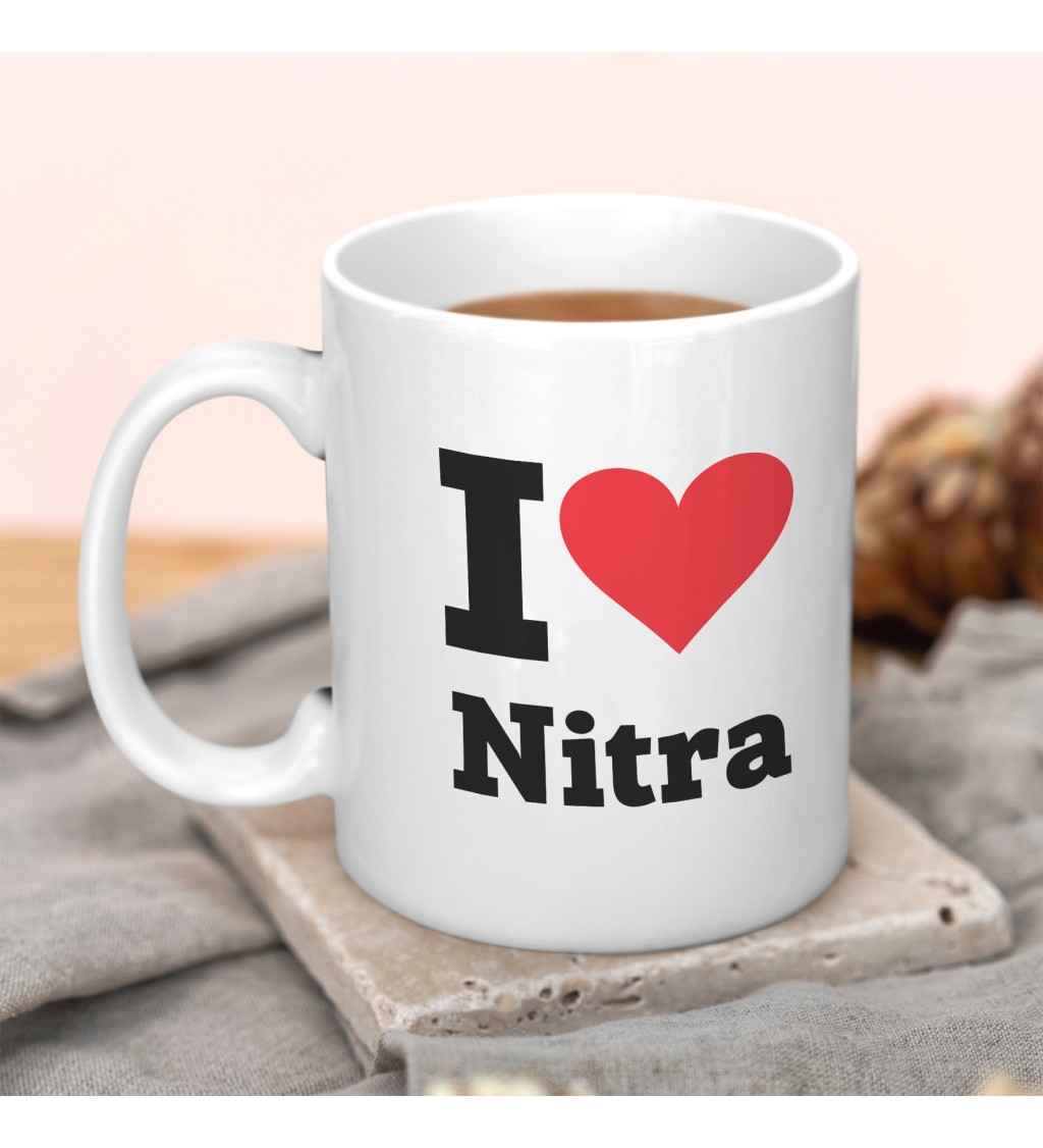 Hrnek s motivem I love Nitra