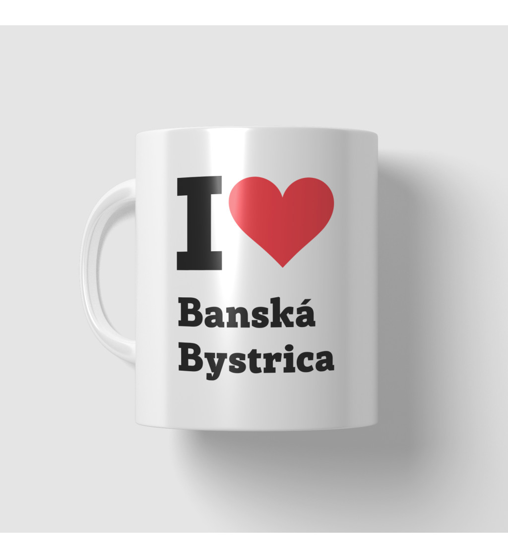 Hrnek s motivem I love Banská Bystrica