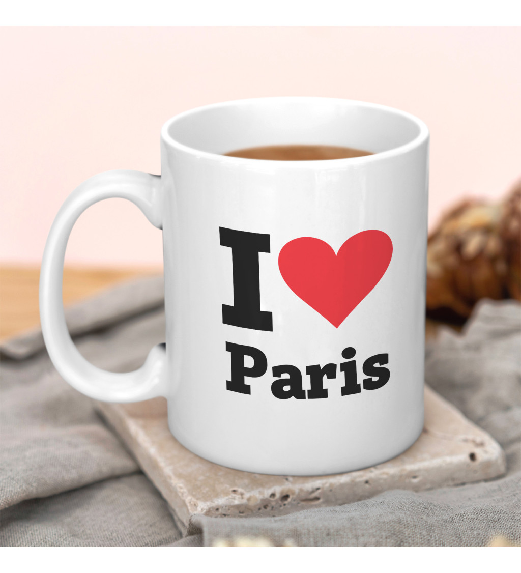 Hrnek s motivem I love Paris