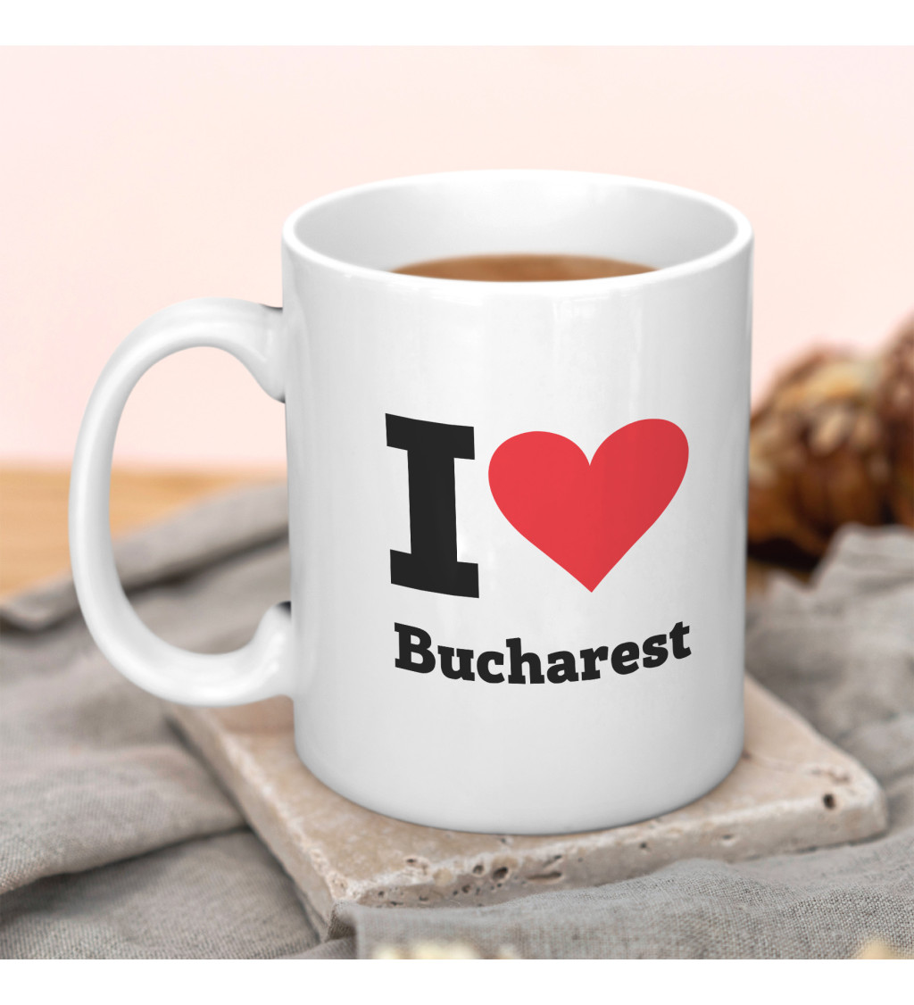 Hrnek s motivem I love Bucharest