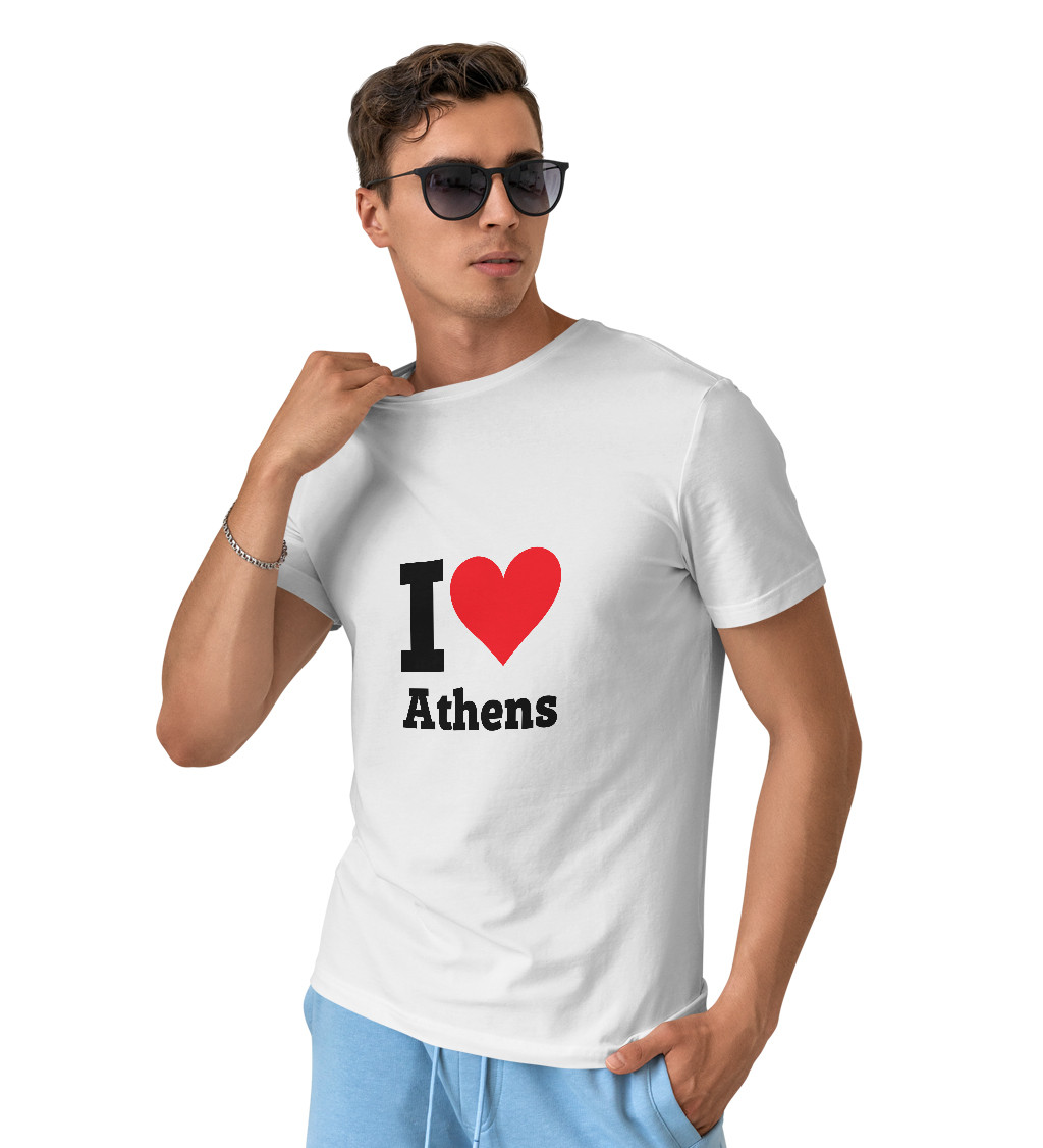 Pánské triko I love Athens