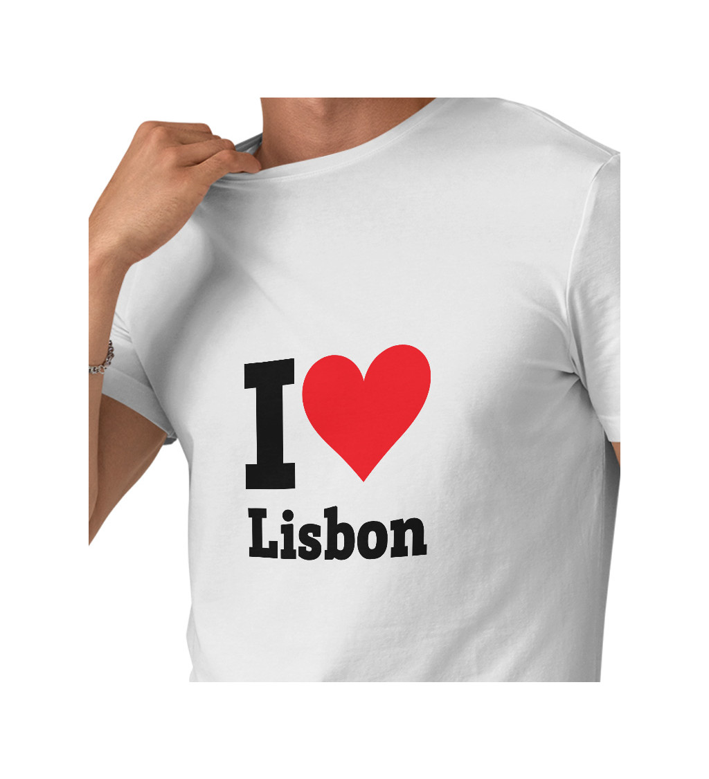 Pánské triko I love Lisbon