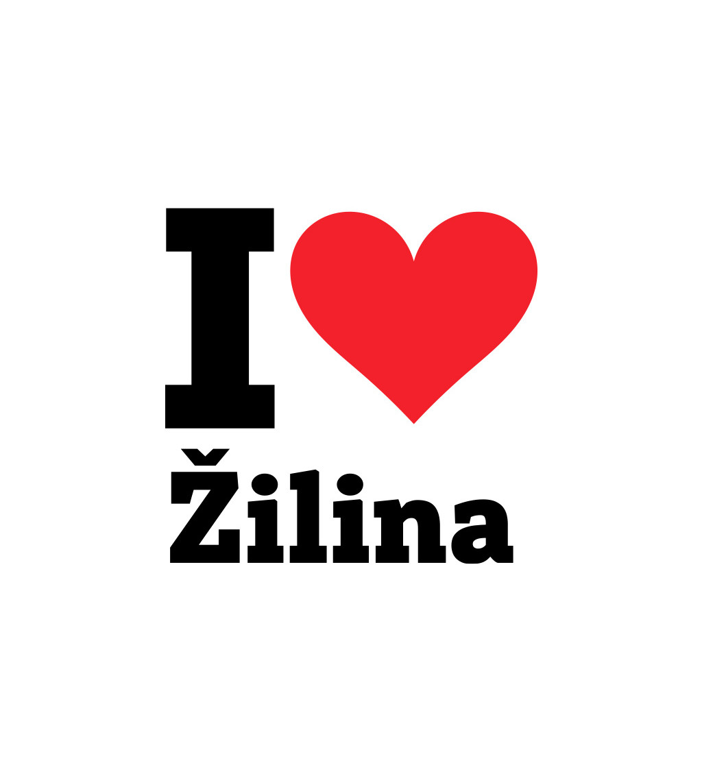 Dámské bílé triko I love Žilina