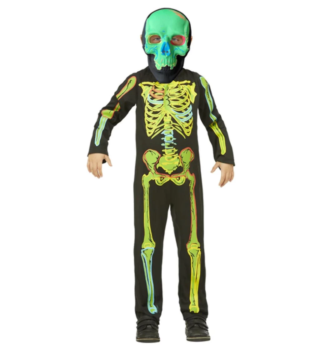 Neon Skeleton klučičí kostým