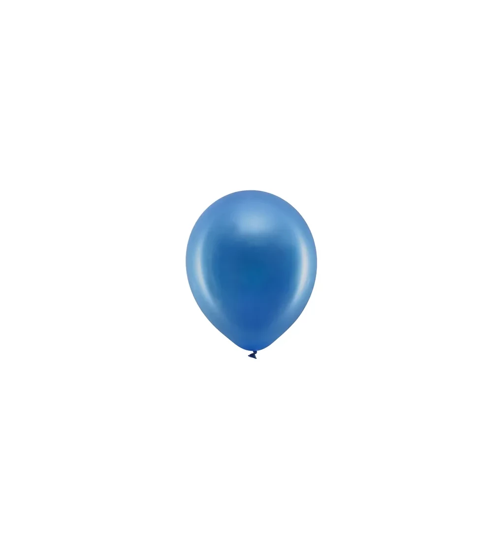 Metalické modré balóny