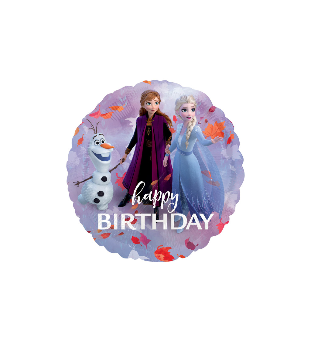 Frozen Happy Birthday - kulatý balónek