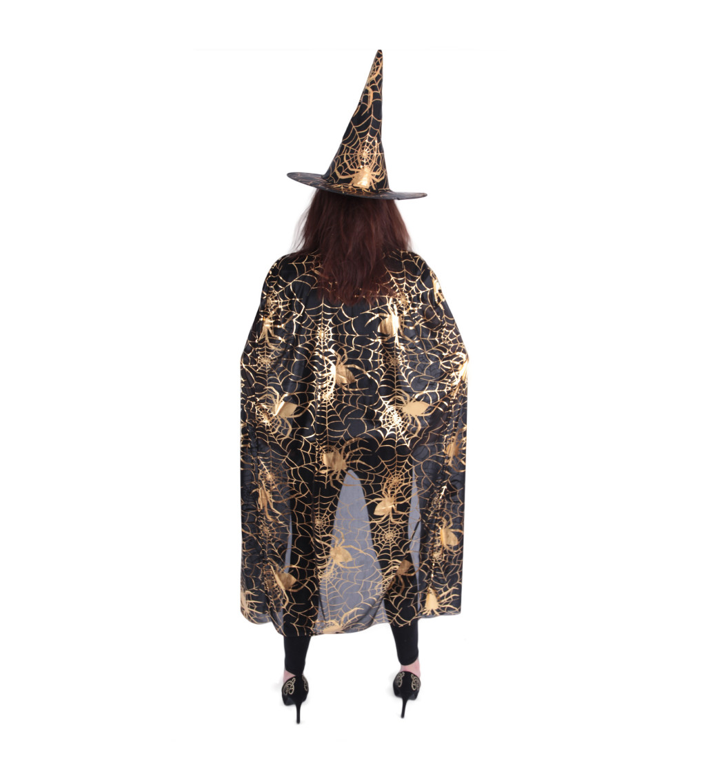 Dětský set čarodějnice - klobouk a plášť