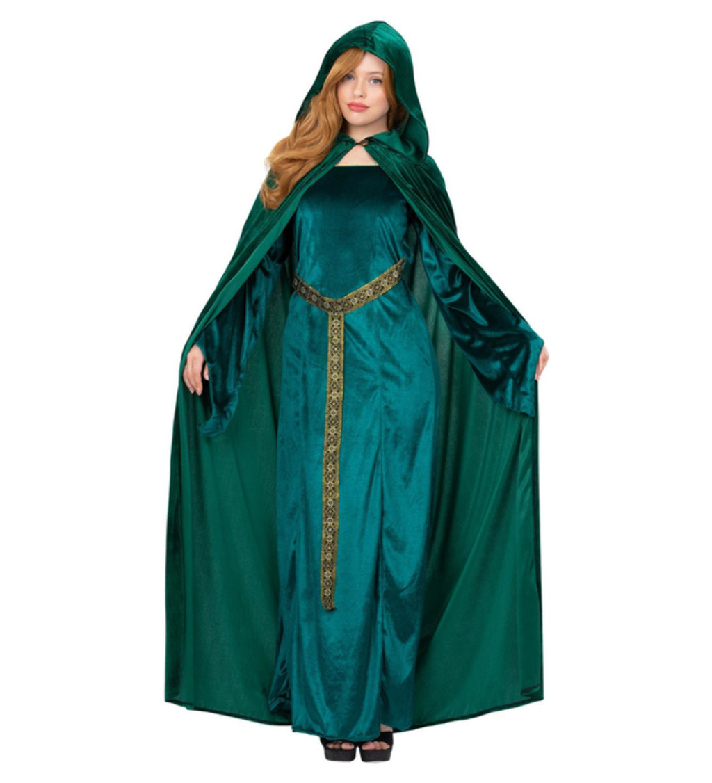 Luxusní plášť - smaragdově zelený
