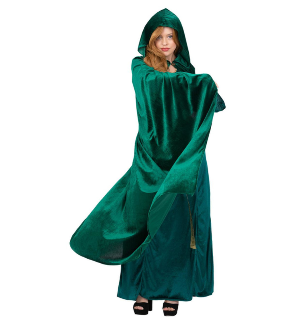Luxusní plášť - smaragdově zelený