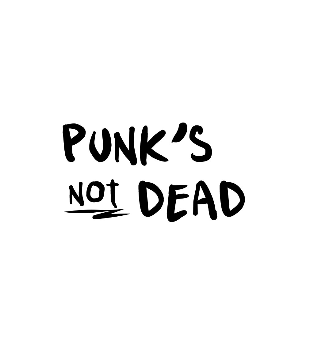 Pánské tričko bílé Punks not dead