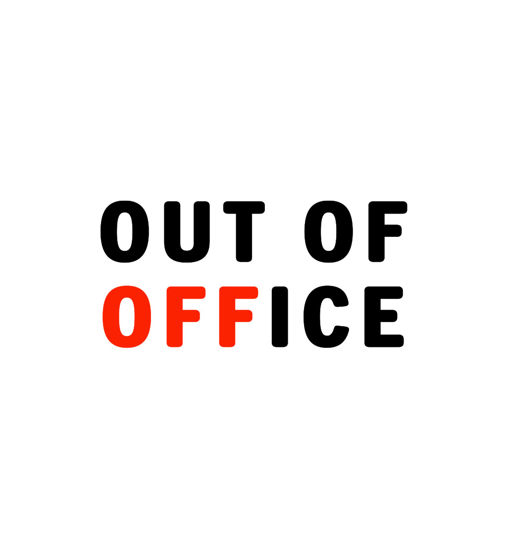 Pánské tričko bílé Out of office