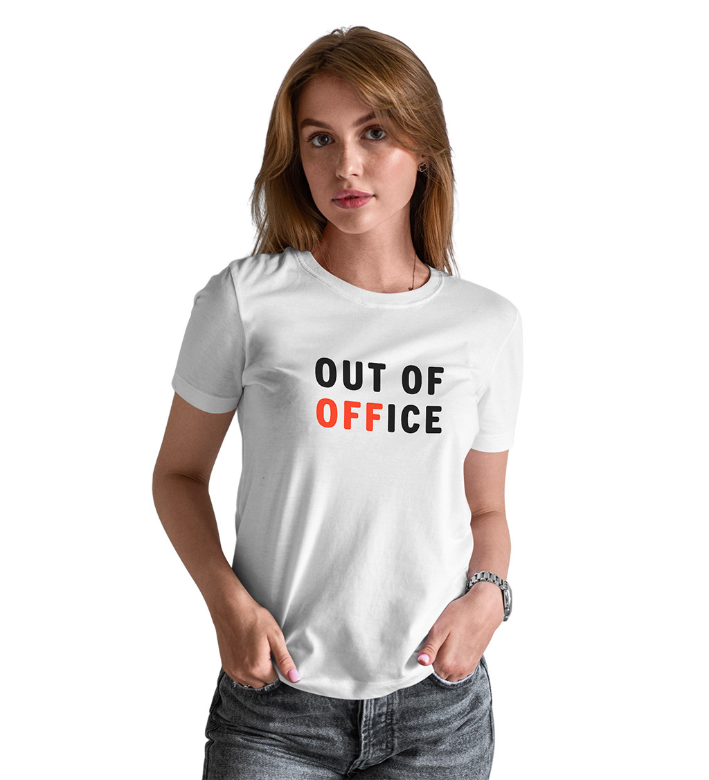 Dámské tričko bílé Out of office