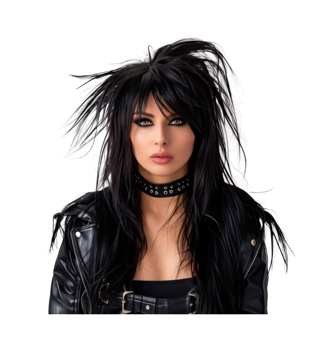 Dámská paruka rock diva černá