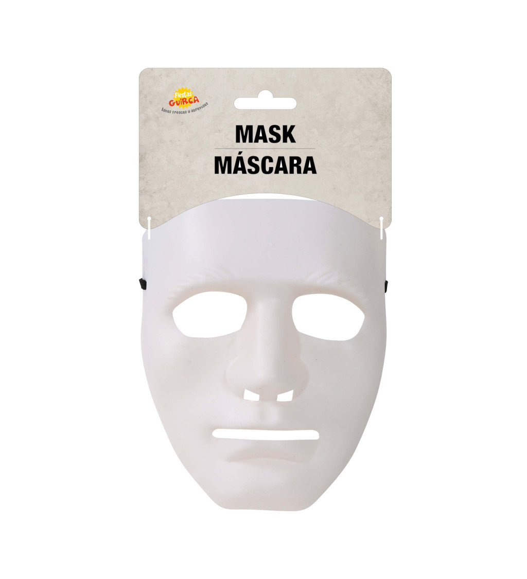 PVC maska bílá