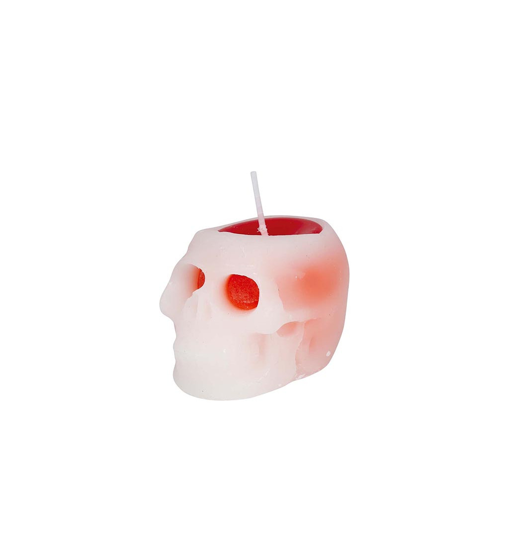 Svíčka lebky s krví