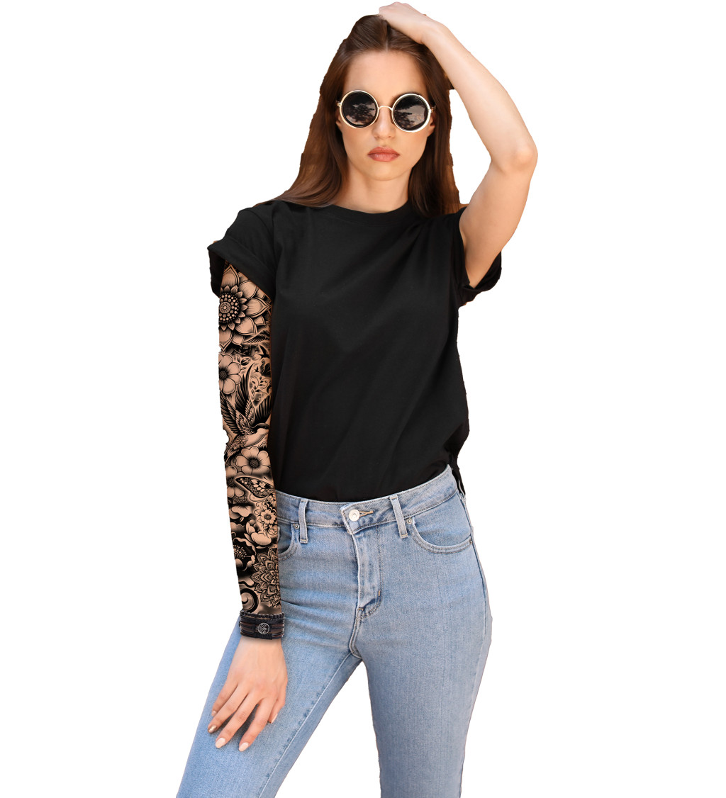 Tetování na rukáv - černobílé