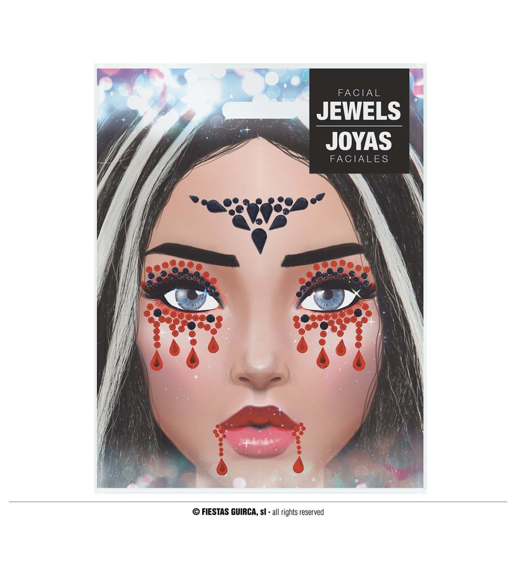 Lepicí obličejové drahokamy