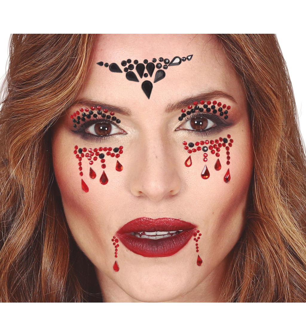 Lepicí obličejové drahokamy