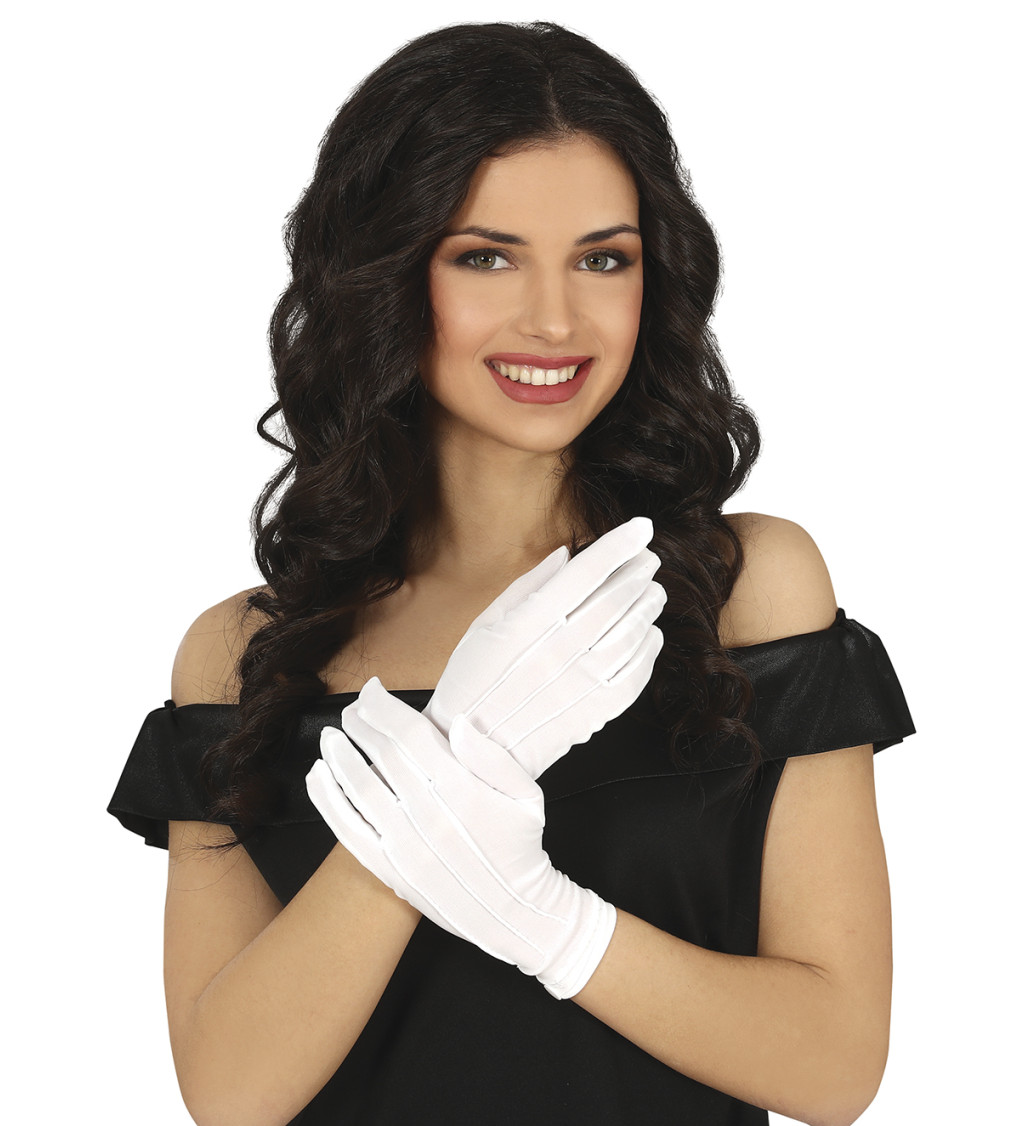 Bílé rukavičky, 24cm