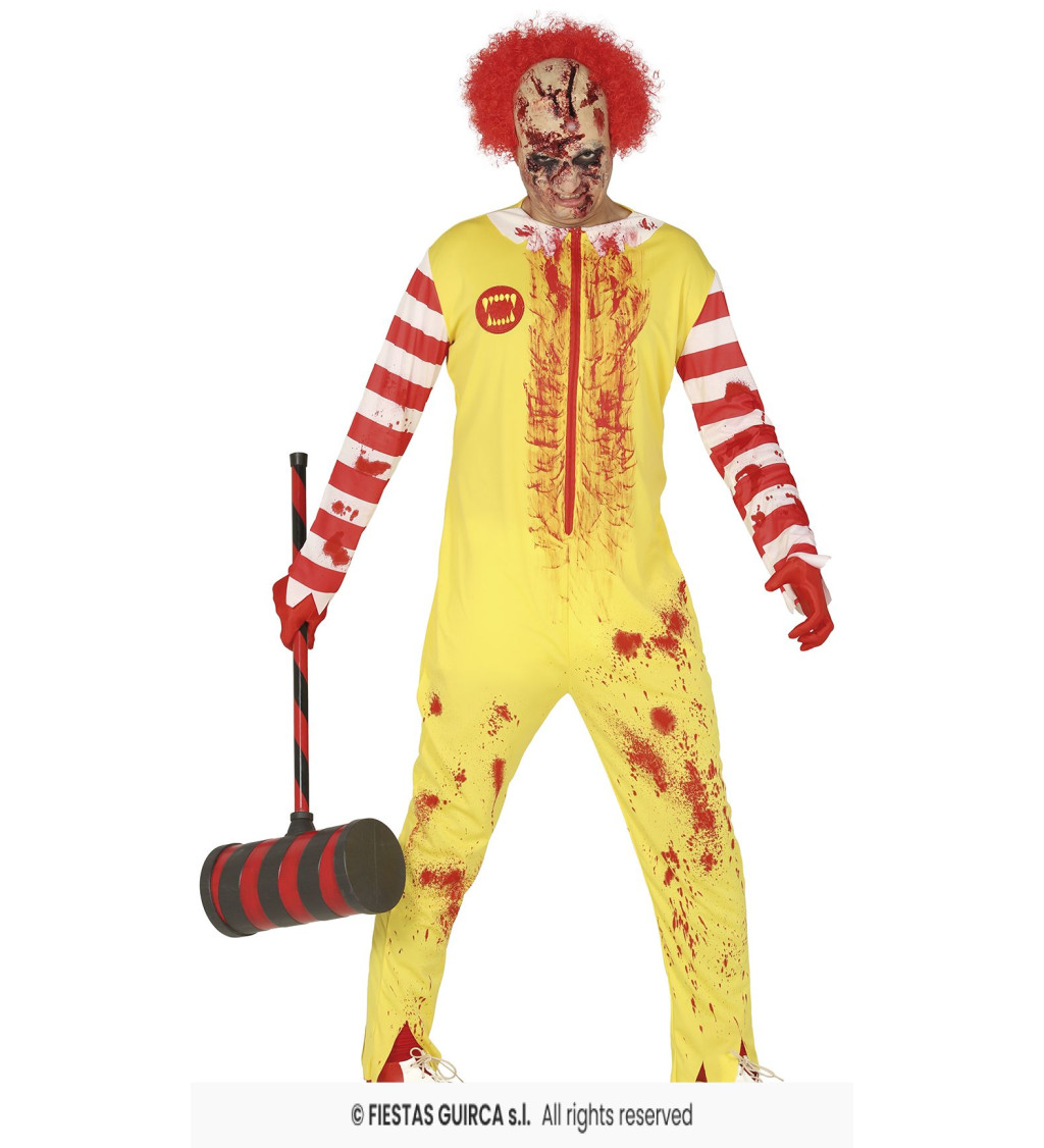 Pánský kostým Klaun hamburger