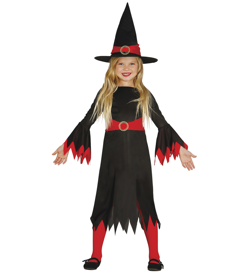 Dětský kostým červená čarodějnice