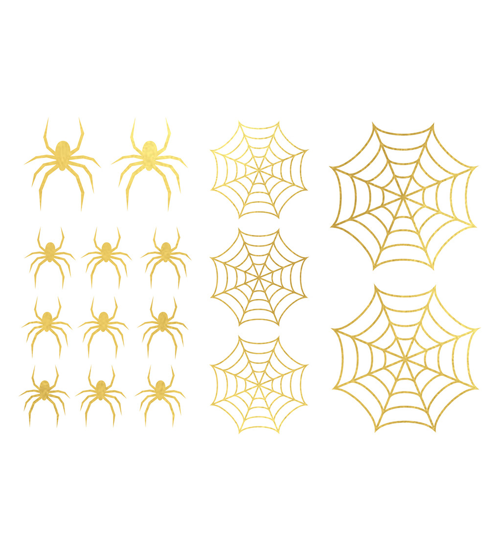 2 zlaté halloweenské tetovací archy