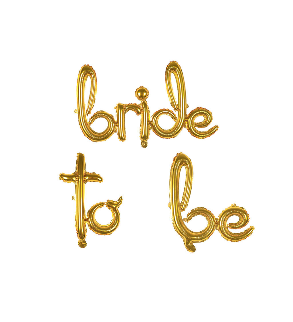 Fóliový balónek bride to be nápis zlatý