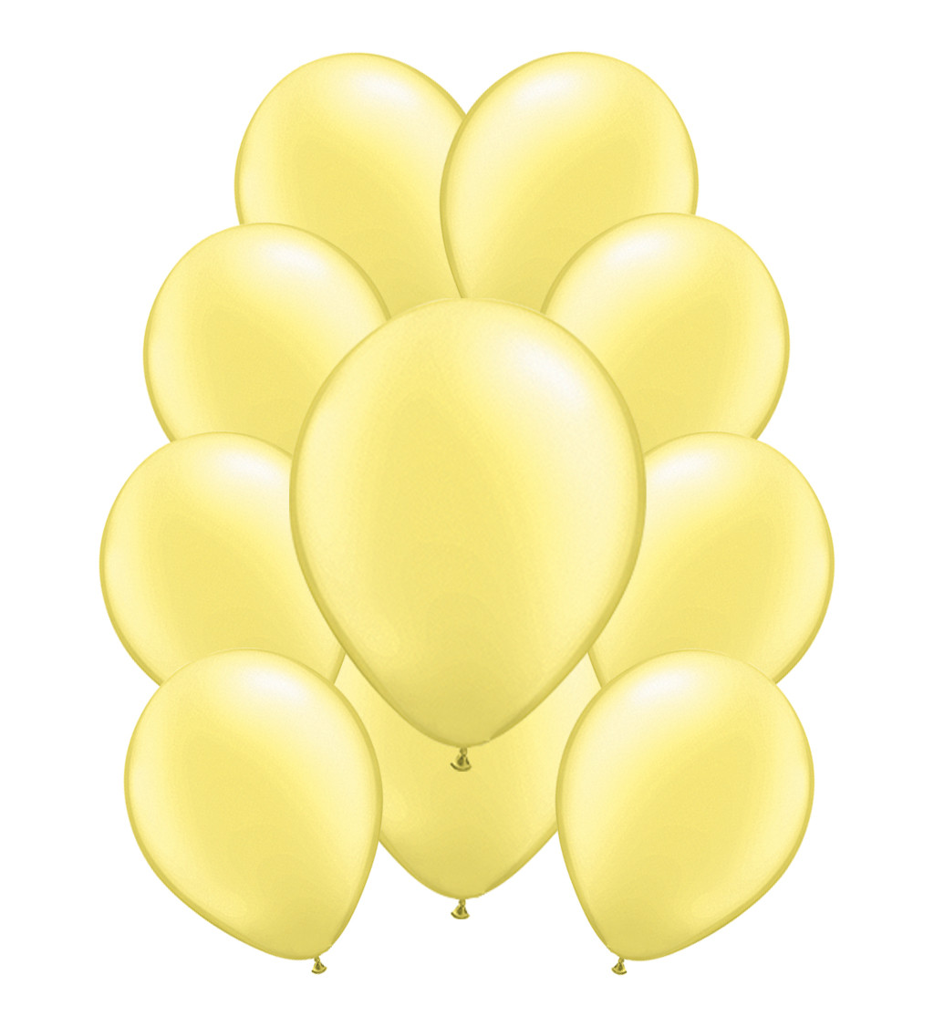 Latexové balónky metalické žluté
