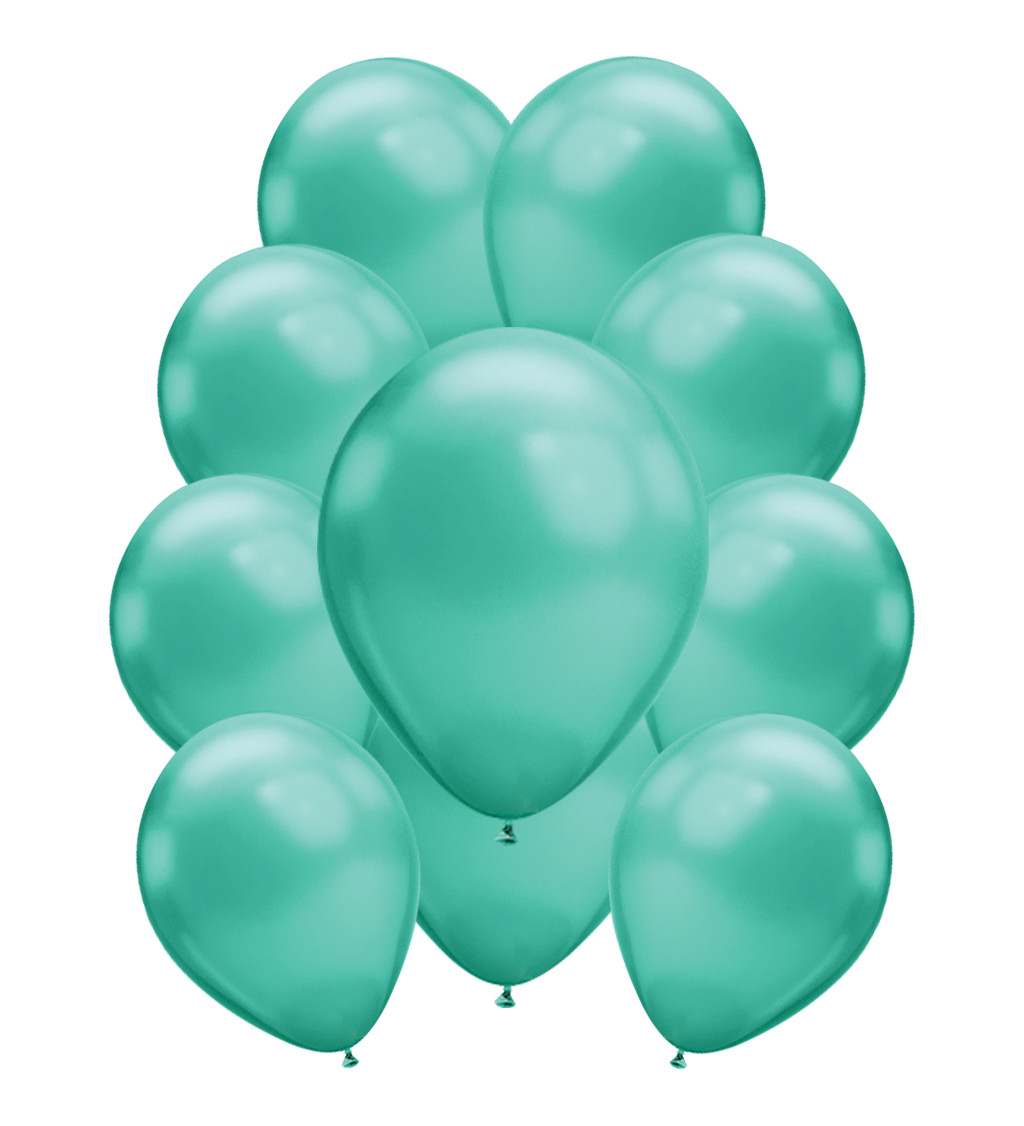 Chromové latexové balónky zelené