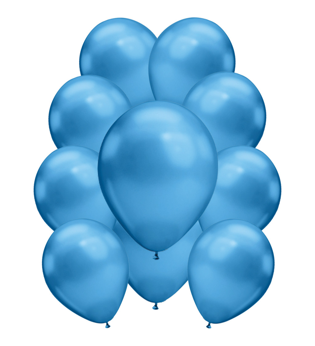 Chromové latexové balónky modré