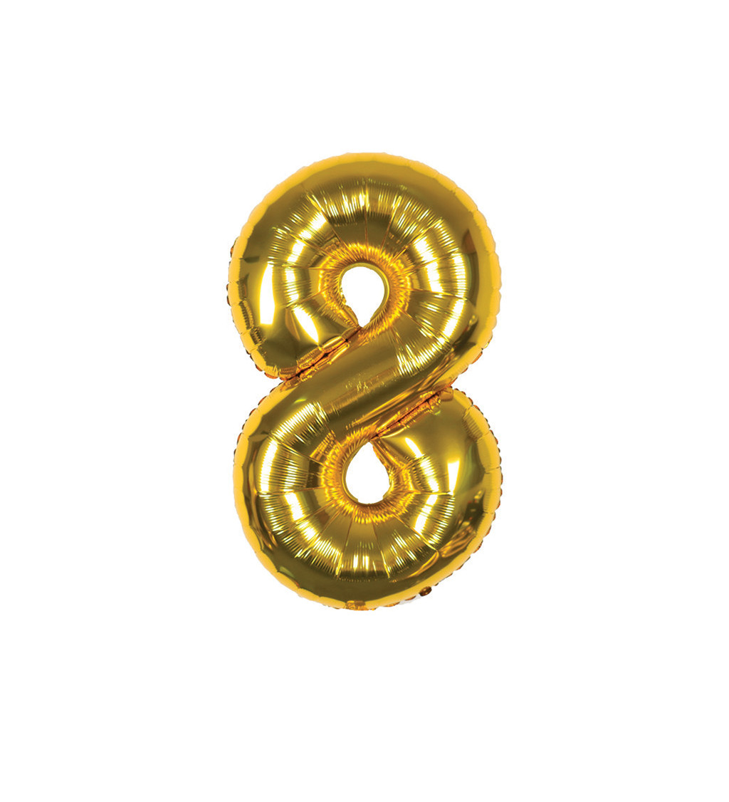 Fóliový balónek číslo 8 zlaté