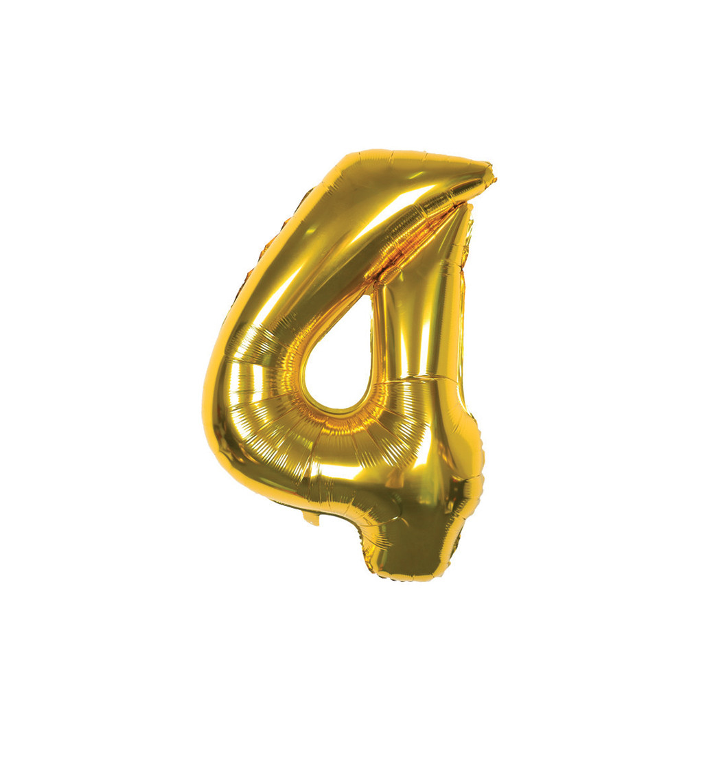 Fóliový balónek číslo 4 zlaté