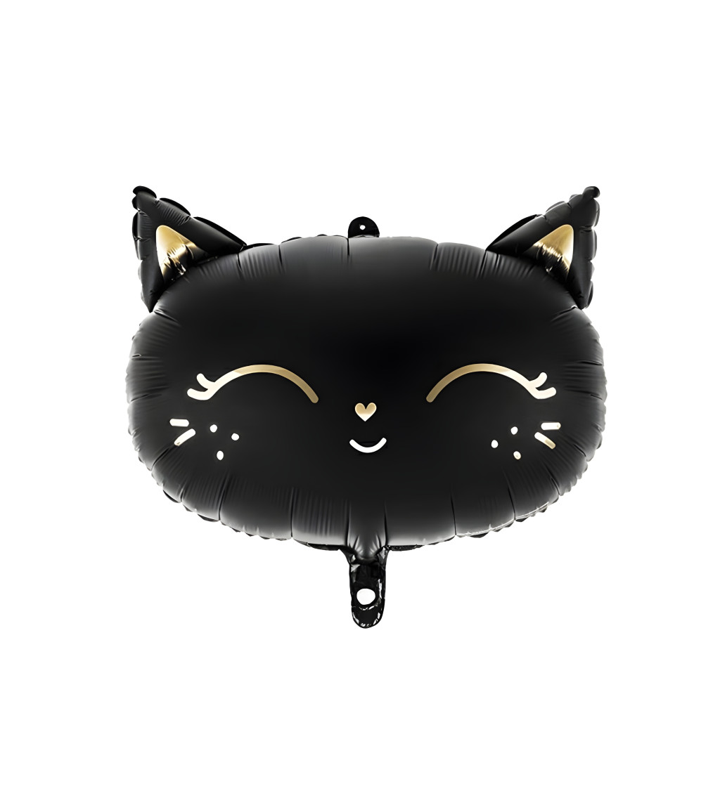 Fóliový balónek černá kočka