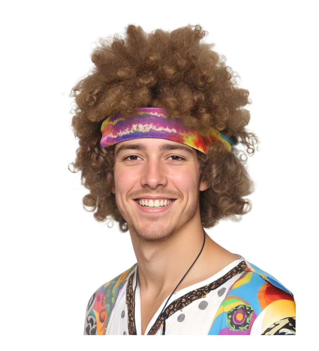 Pánská paruka hippie afro