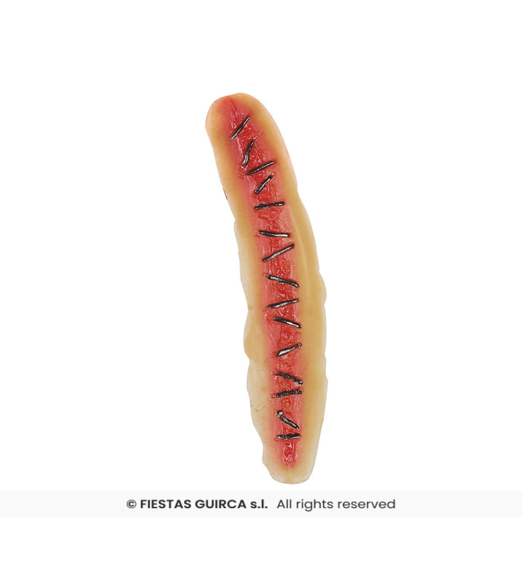 Zašitá jizva s latexem