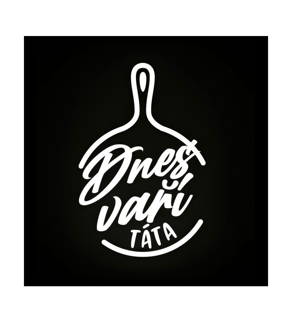 Zástěra černá nápis - Dnes vaří táta