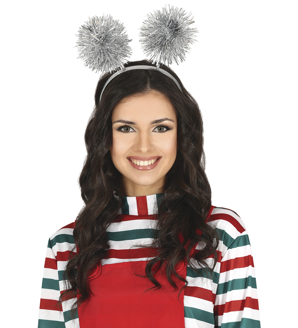 Čelenka s třásněmi stříbrná